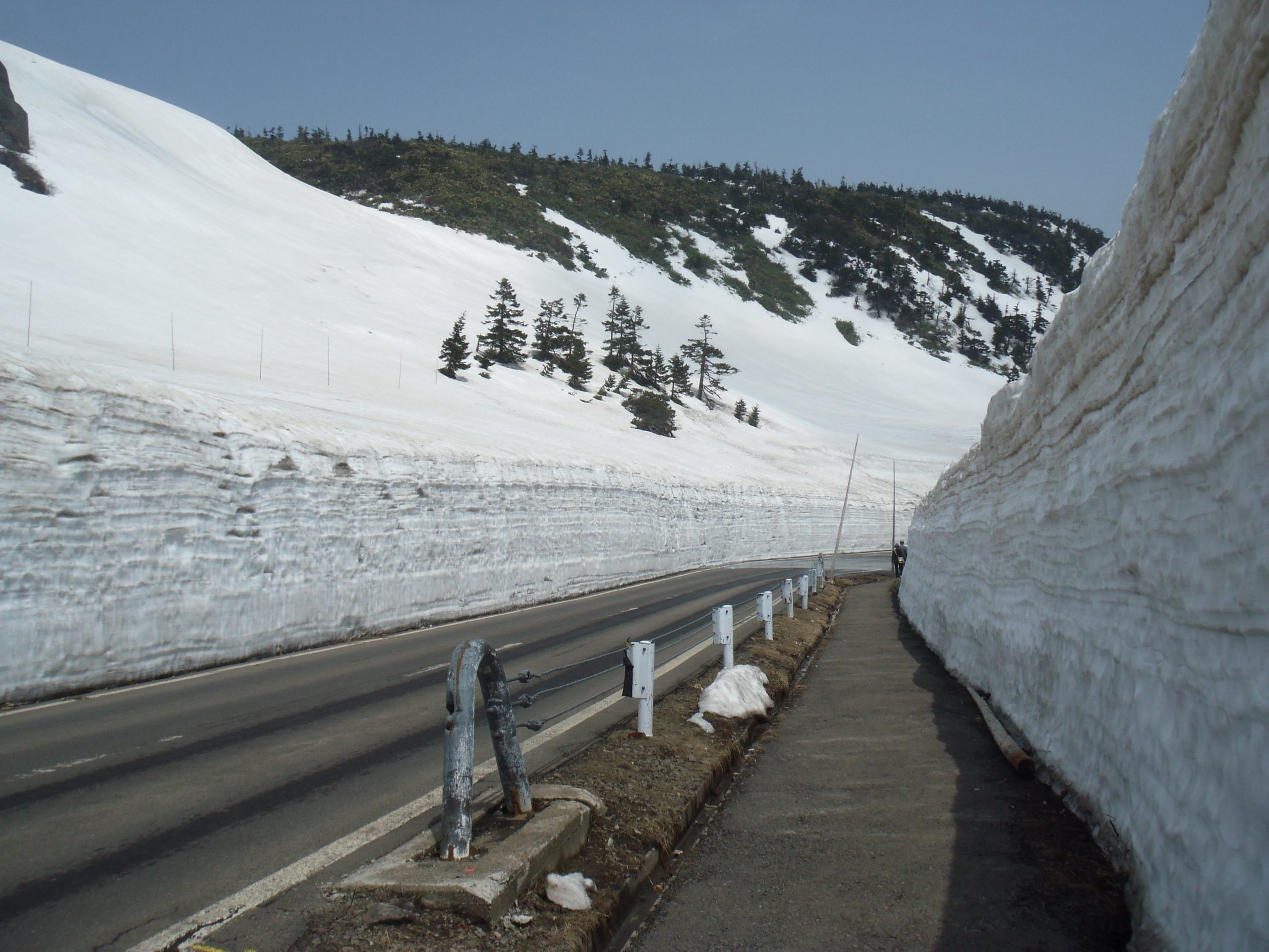 高い雪の壁